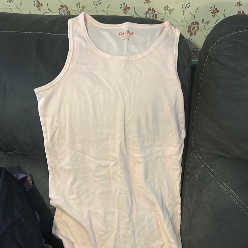Cat & Jack White Fitted Tank Top